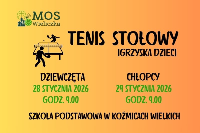 TENIS STOŁOWY – Igrzyska Dzieci – ZAPISY W SRS