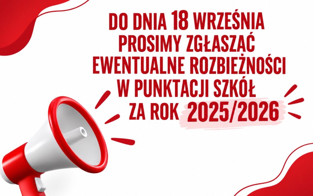 PUNKTACJA SZKÓŁ 2025/2026
